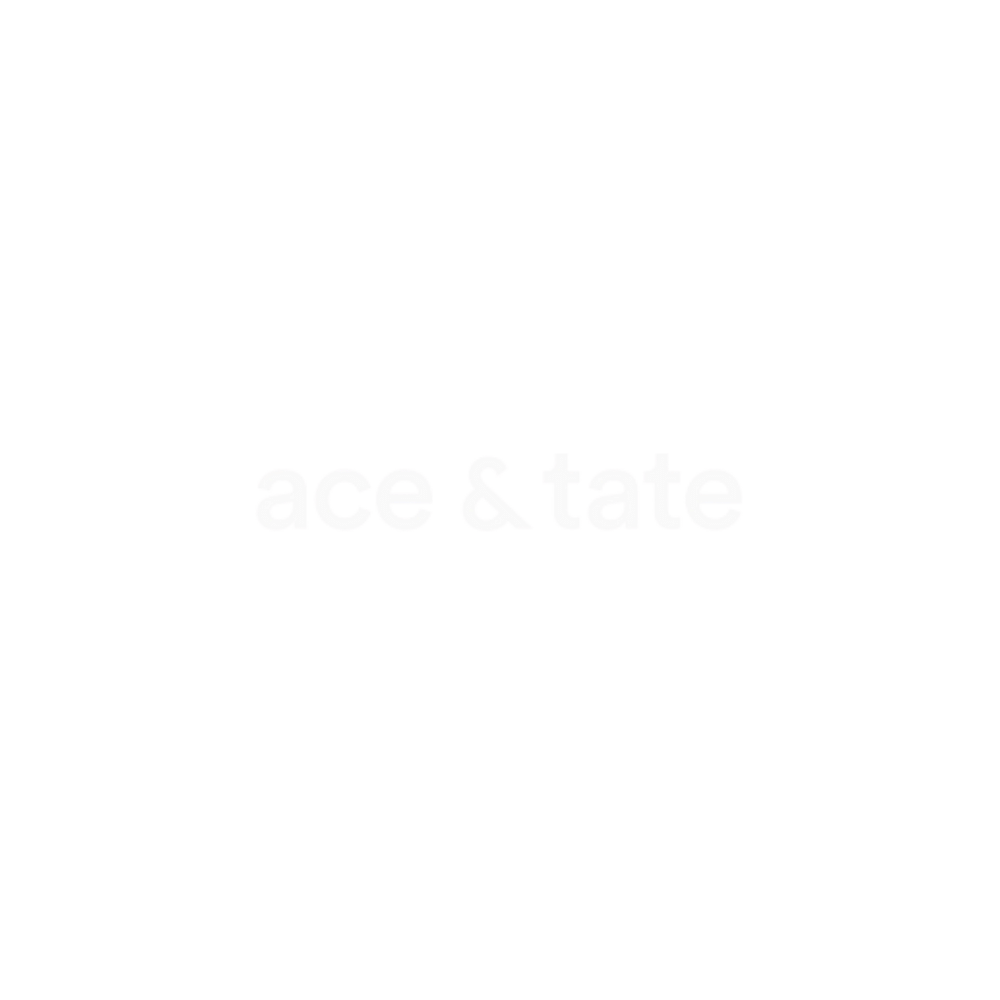 ace and Tate logo weiß